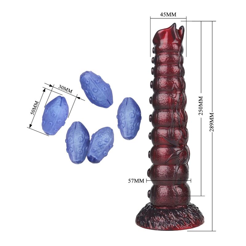 POWER MONSTERS - VOIDCLAW BRUTE BICOLOR DILDO DE SILICONE INFLÁVEL FANTASIA 29 CM Ø 5,7 CM