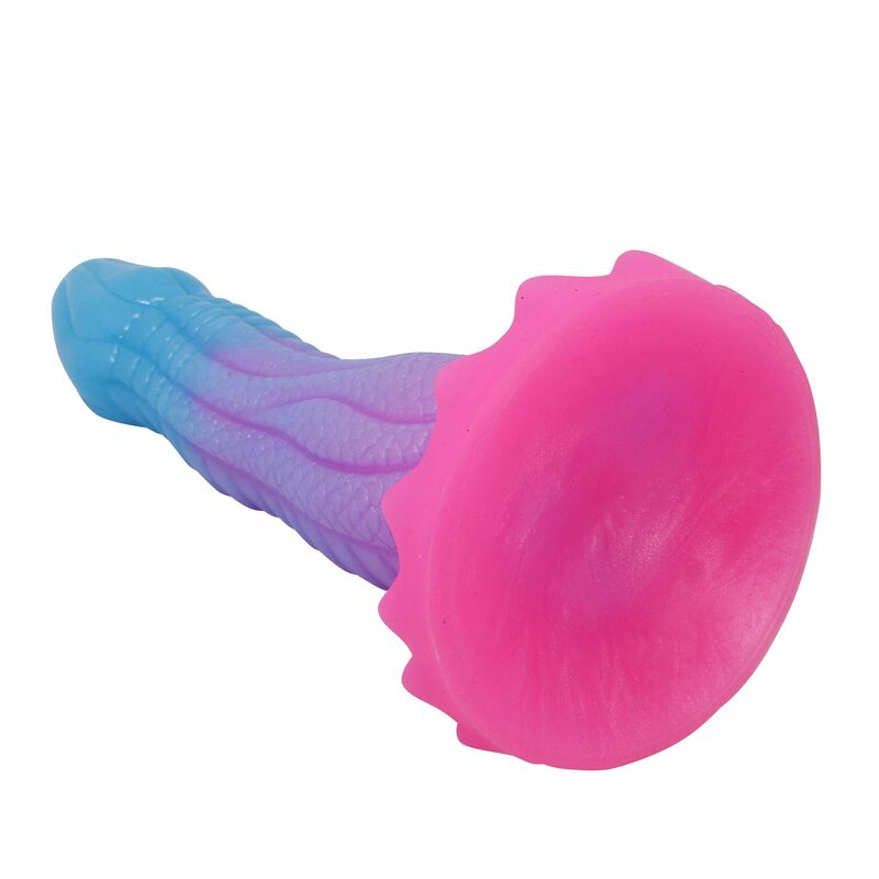 POWER MONSTERS - DILDO FANTASIA VOID PYTHON COM VENTOSA 20,5 CM Ø 5,2 CM AZUL, ROXO E ROSA