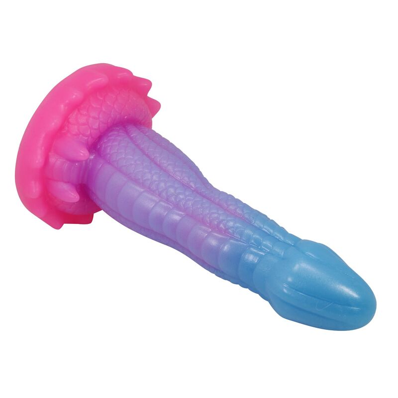 POWER MONSTERS - DILDO FANTASIA VOID PYTHON COM VENTOSA 20,5 CM Ø 5,2 CM AZUL, ROXO E ROSA
