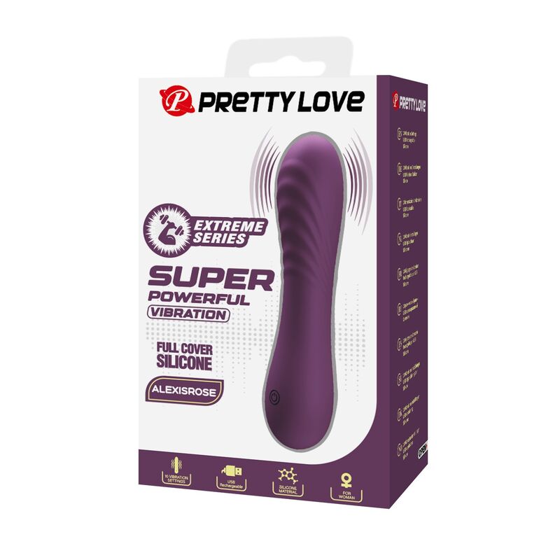 PRETTY LOVE - VIBRADOR RECARREGÁVEL ALEXISROSE COM 10 FUNÇÕES - ROXO