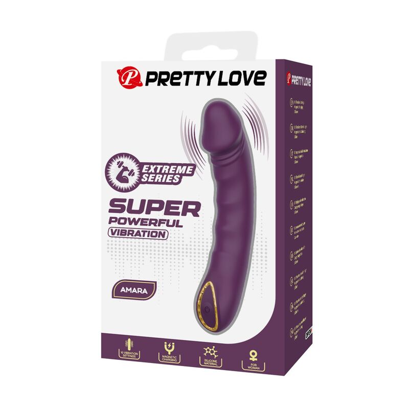 PRETTY LOVE - AMARA VIBRADOR RECARREGÁVEL COM 10 FUNÇÕES ROXO
