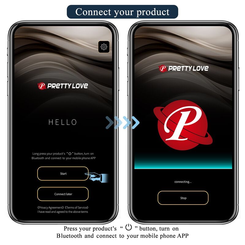PRETTY LOVE - VIBRADOR ANAL E PERÍNEO COM CONTROLE POR APLICATIVO ANTHONY, PRETO