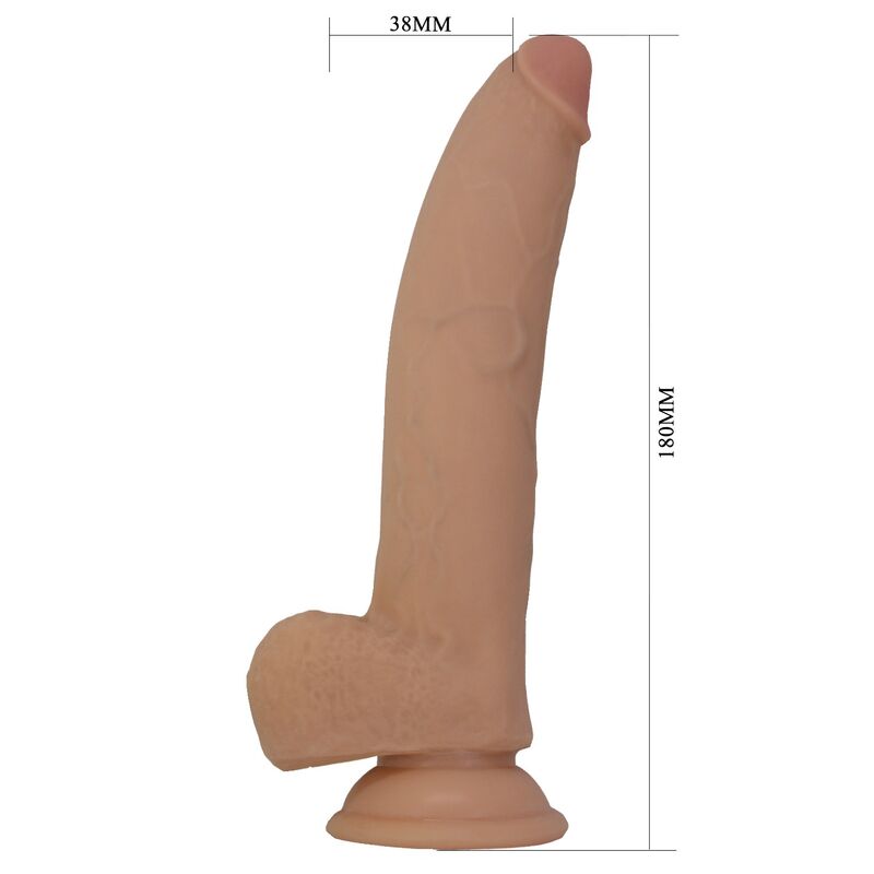 PRETTY LOVE - ELLCUMENT DILDO FLEXÍVEL REALISTA 18 CM Ø 4,5 CM TPE NATURAL