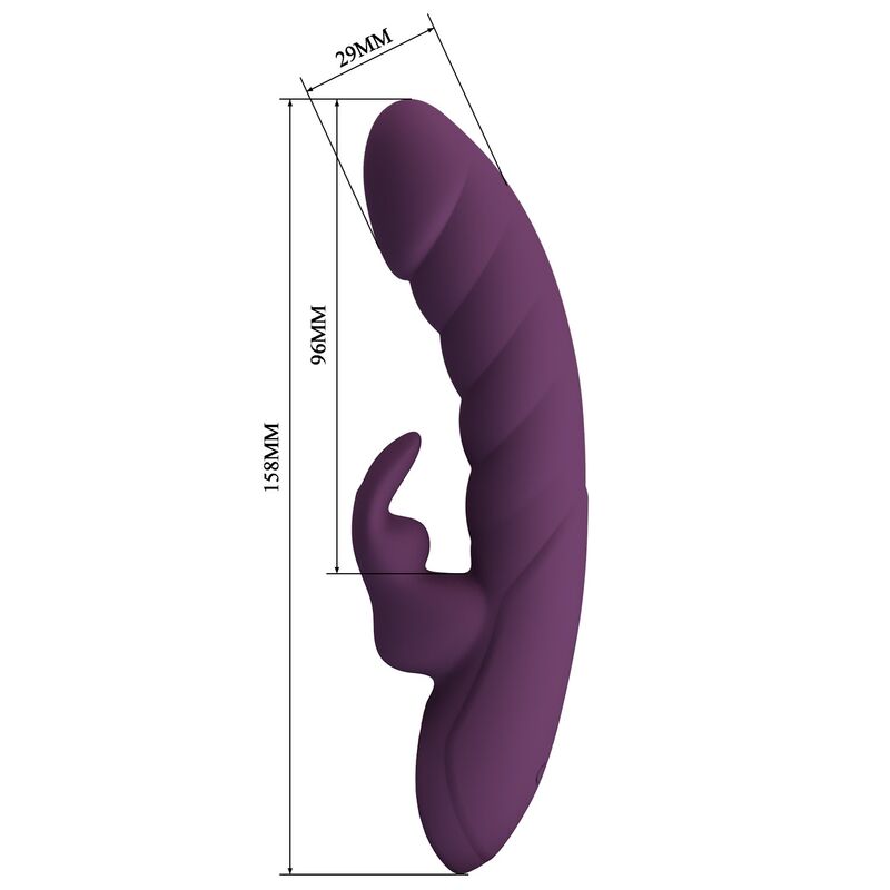 PRETTY LOVE - VIBRADOR COELHO RECARREGÁVEL HARPER COM 10 FUNÇÕES - ROXO