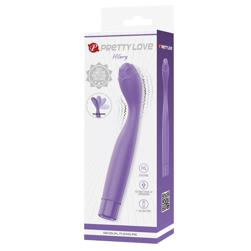 PRETTY LOVE - VIBRADOR HENRY FLEXÍVEL PARA PONTO G ROXO