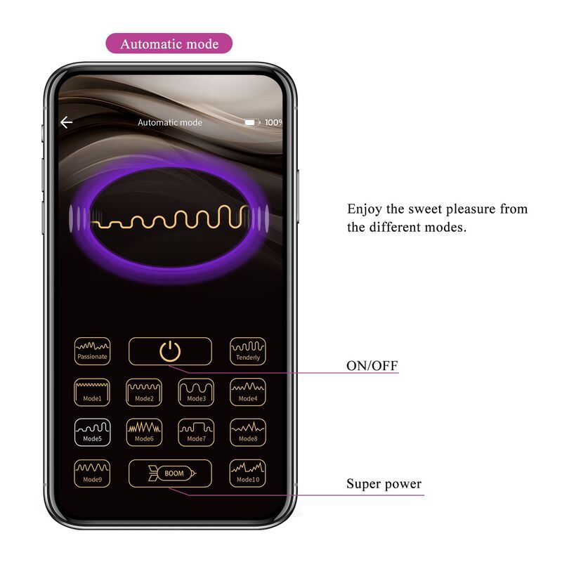 PRETTY LOVE - OVO VIBRATÓRIO COM CONTROLE POR APP PULSEN, 12 FUNÇÕES, RECARREGÁVEL VIA USB, ROSA