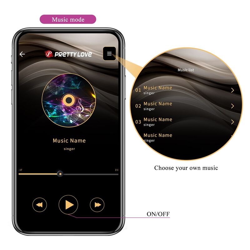 PRETTY LOVE - OVO VIBRATÓRIO COM CONTROLE POR APP PULSEN, 12 FUNÇÕES, RECARREGÁVEL VIA USB, ROSA