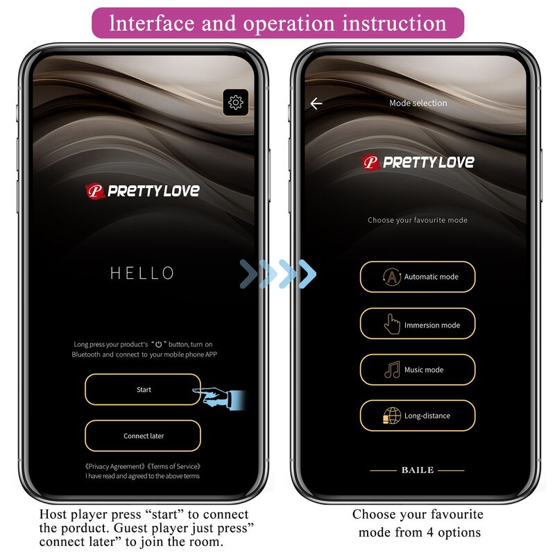 PRETTY LOVE - OVO VIBRATÓRIO COM CONTROLE POR APP PULSEN, 12 FUNÇÕES, RECARREGÁVEL VIA USB, ROSA