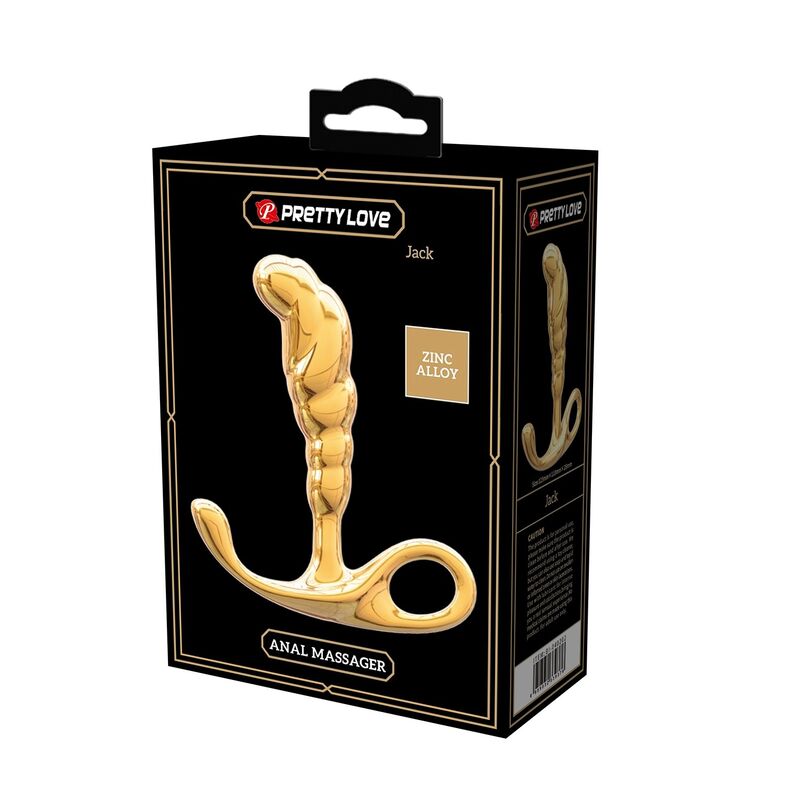 PRETTY LOVE - MASSAGEADOR DE PRÓSTATA JACK EM LIGA DE ZINCO DOURADO