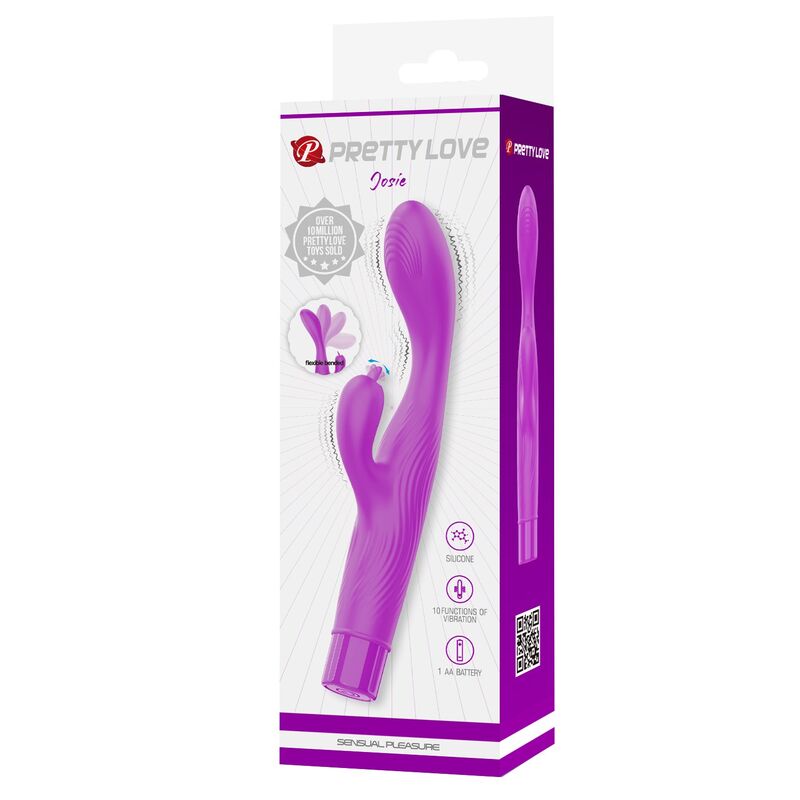 PRETTY LOVE - VIBRADOR JENE COM DUPLA ESTIMULAÇÃO DO PONTO G E DO CLITÓRIS - ROXO