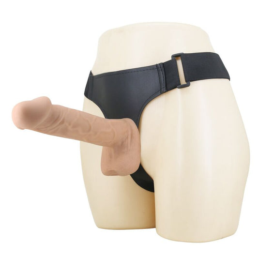 PRETTY LOVE - KASPAR HARNESS COM DILDO FLEXÍVEL 21 CM Ø 5 CM NATURAL