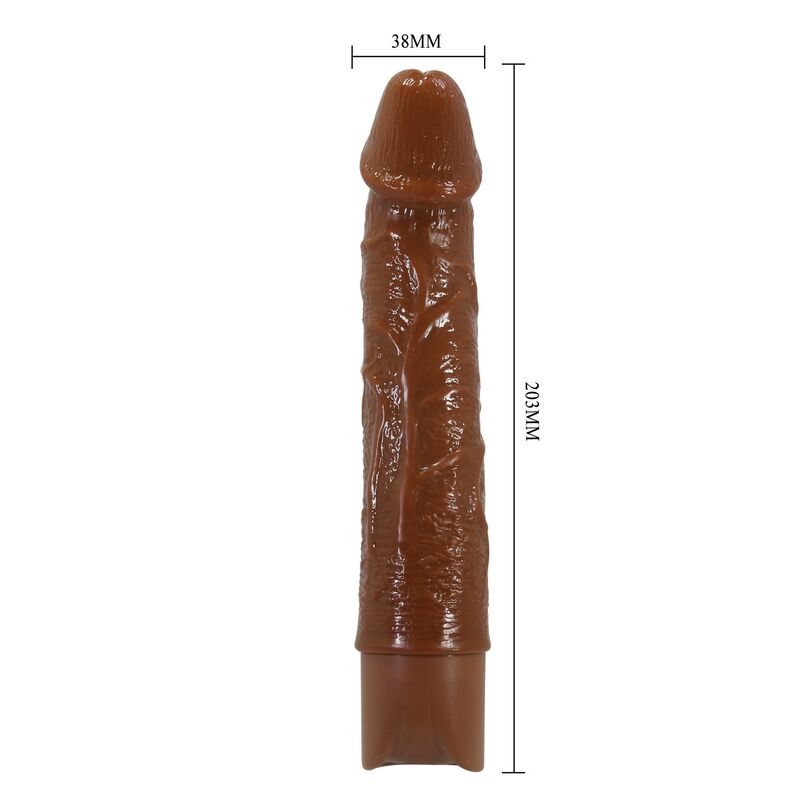PRETTY LOVE - VIBRADOR REALISTA LEONARDO 20 CM Ø 4 CM MARROM