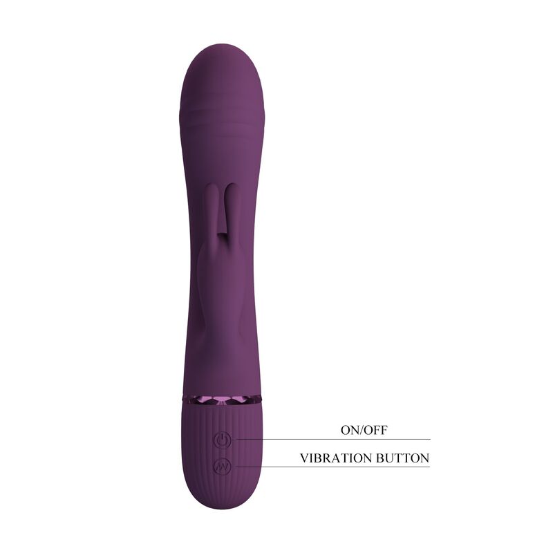 PRETTY LOVE - VIBRADOR COELHO RECARREGÁVEL ROCCO COM 10 FUNÇÕES - ROXO