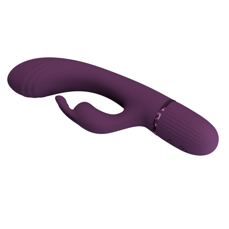 PRETTY LOVE - VIBRADOR COELHO RECARREGÁVEL ROCCO COM 10 FUNÇÕES - ROXO
