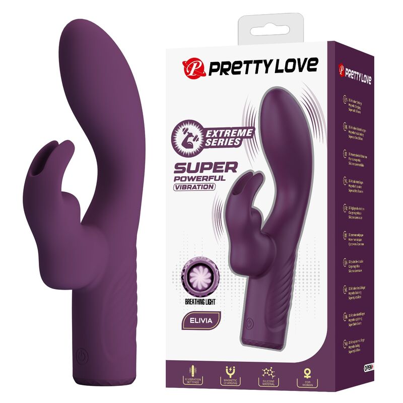 PRETTY LOVE - VIBRADOR COELHO RECARREGÁVEL OLIVIA COM 10 FUNÇÕES