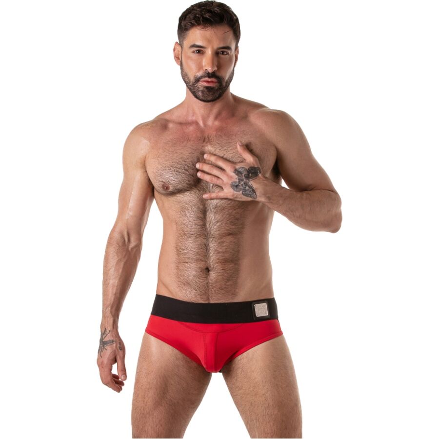LOCKER GEAR - CUECA SUSPENSA COM CÓS LARGO VERMELHA L
