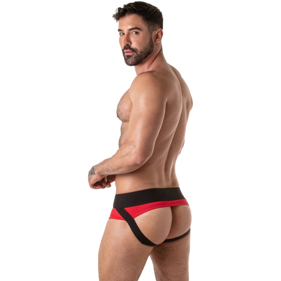 LOCKER GEAR - CUECA SUSPENSA COM CÓS LARGO VERMELHA TAMANHO XL
