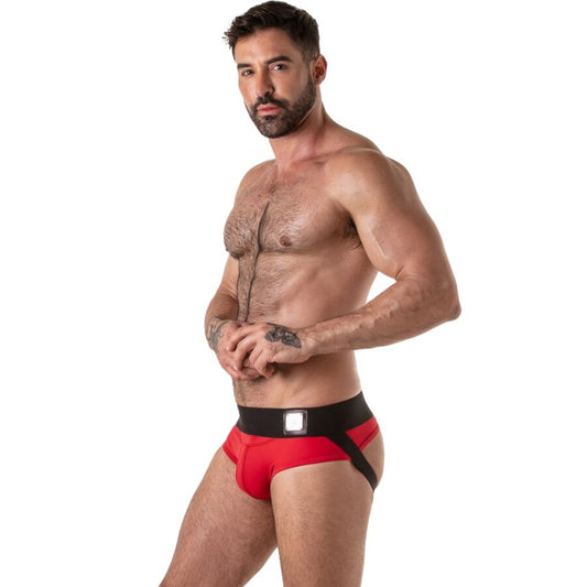 LOCKER GEAR - CUECA SUSPENSA COM CÓS LARGO VERMELHA TAMANHO XL