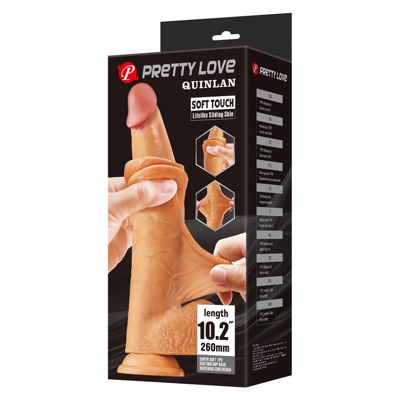 PRETTY LOVE - DILDO REALISTA QUINLAN 26 CM Ø 5,5 CM NATURAL