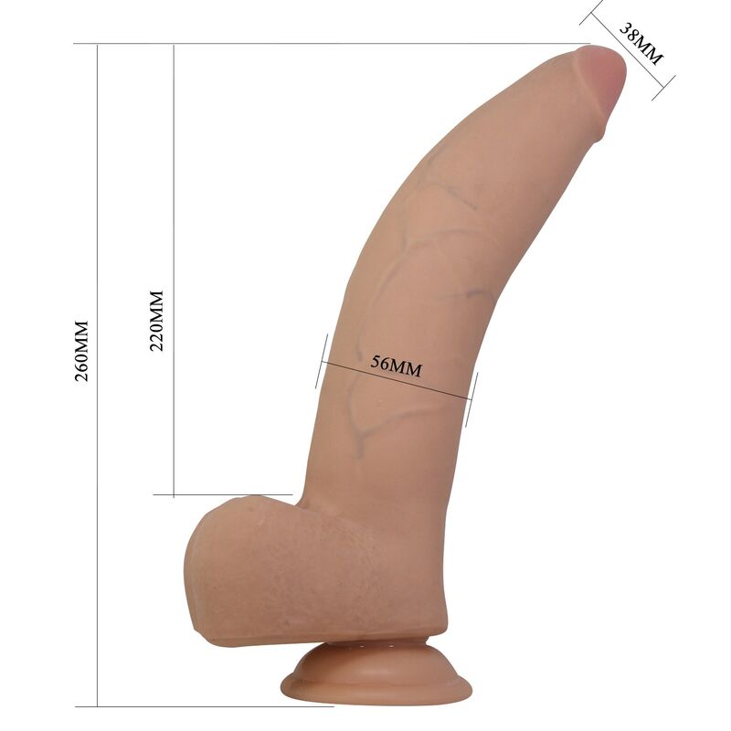 PRETTY LOVE - DILDO REALISTA QUINLAN 26 CM Ø 5,5 CM NATURAL