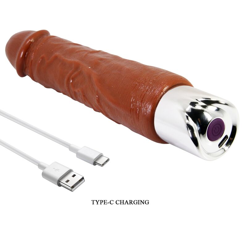 PRETTY LOVE - VIBRADOR REALISTA PROFISSIONAL 23,5 CM Ø 4,8 CM MARROM