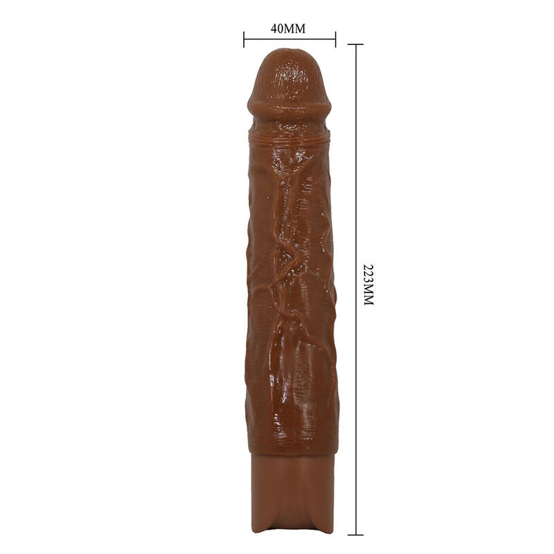 PRETTY LOVE - VIBRADOR REALISTA OWEN 22,5 CM Ø 4,5 CM MARROM