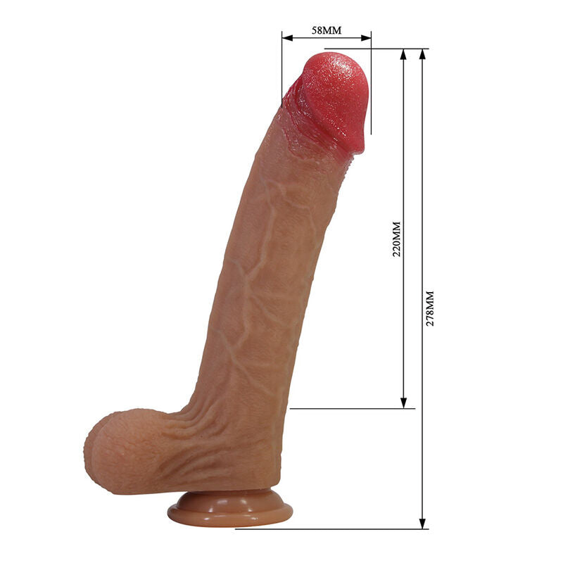 PRETTY LOVE - ORSEN DILDO DE SILICONE REALISTA COM VENTOSA 27,7 CM Ø 5 CM