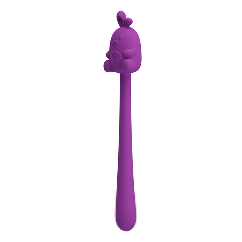 PRETTY LOVE - BASTÃO VIBRADOR FLEXÍVEL COM COELHINHO FOFO, RECARREGÁVEL VIA USB, ROXO