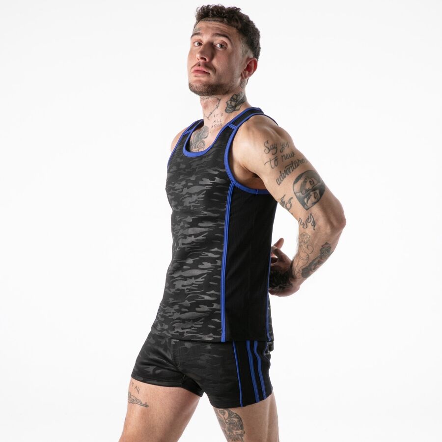 LOCKER GEAR - REGATA AZUL COM ACESSO MILITAR COMPLETO - TAMANHO XL