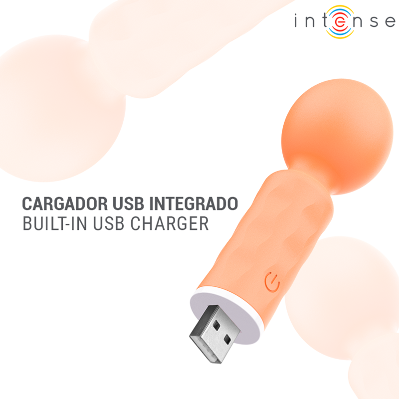 INTENSE - JARED MINI WAND MASSAGER RECARREGÁVEL USB LARANJA