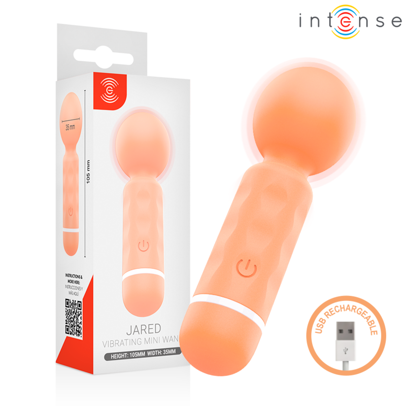 INTENSE - JARED MINI WAND MASSAGER RECARREGÁVEL USB LARANJA