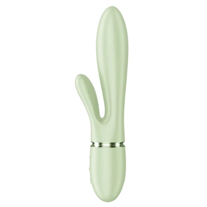 SATISFYER - PEARL BUNNY 2 VIBRADOR COELHO COM PÉROLAS GIRATÓRIAS VERDE CLARO