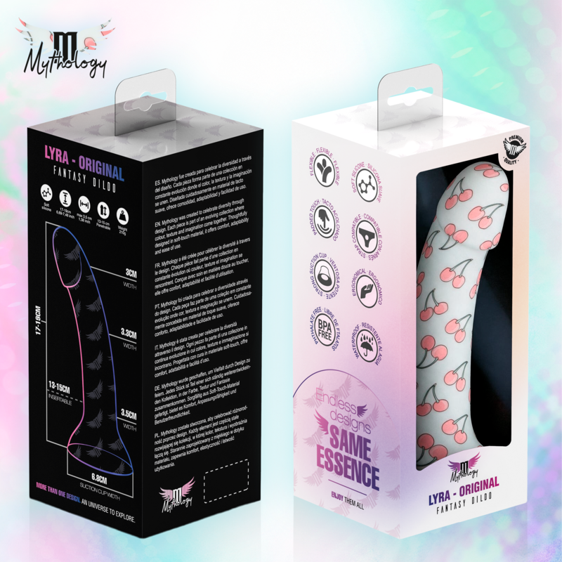 MYTHOLOGY - LYRA 3 DILDO DE SILICONE 17 CM Ø 3,6 CM CEREJAS