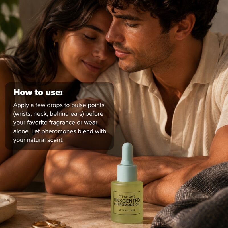 EYE OF LOVE - ÓLEO PERFUMADO COM FEROMÔNIOS PARA HOMENS, SEM FRAGRÂNCIA, 20 ML