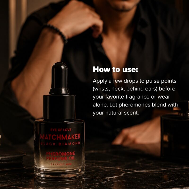 EYE OF LOVE - ÓLEO PERFUME DE FEROMÔNIOS DE DIAMANTE NEGRO MATCHMAKER 20 ML