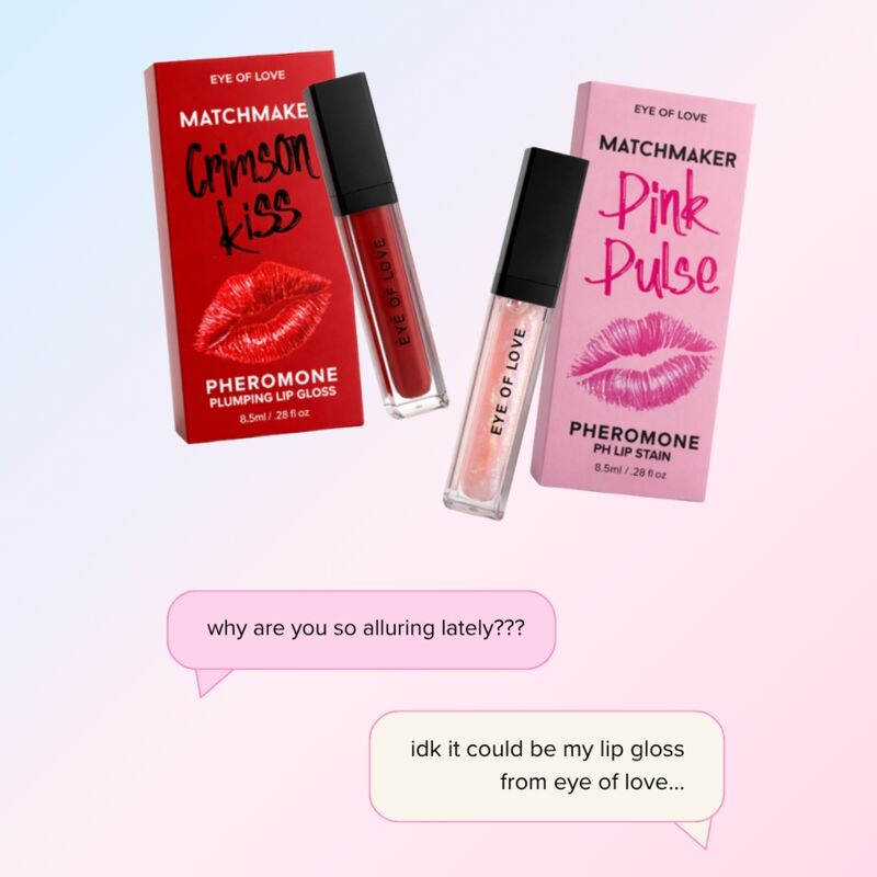 EYE OF LOVE - MATCHMAKER CRIMSON KISS BRILHO LABIAL VERMELHO COM EFEITO VOLUMIZADOR E FEROMÔNIOS 8,5 ML