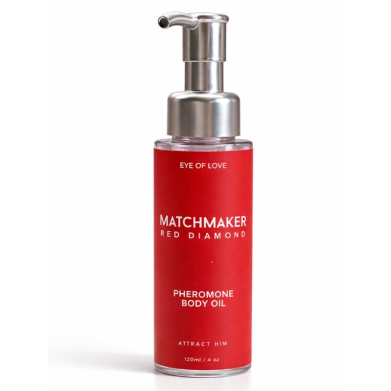 EYE OF LOVE - ÓLEO CORPORAL COM FEROMÔNIOS DE DIAMANTE VERMELHO MATCHMAKER 120 ML