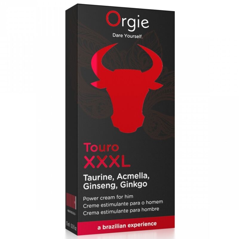 ORGIE - TOURO XXXL CREME AUMENTADOR E AMPLIADOR DE EREÇÃO 15 ML