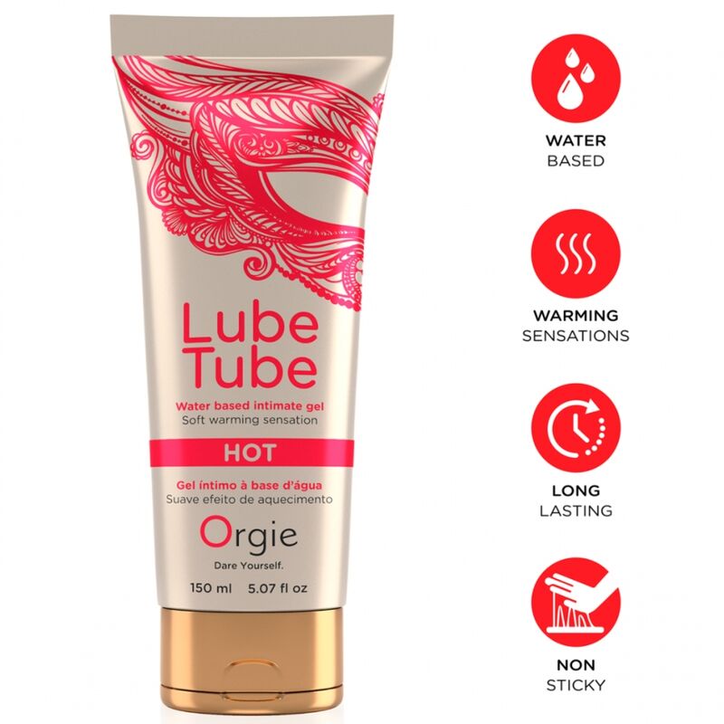 ORGIE - LUBRIFICANTE EM TUBO GEL ÍNTIMO À BASE DE ÁGUA COM AQUECIMENTO 150 ML