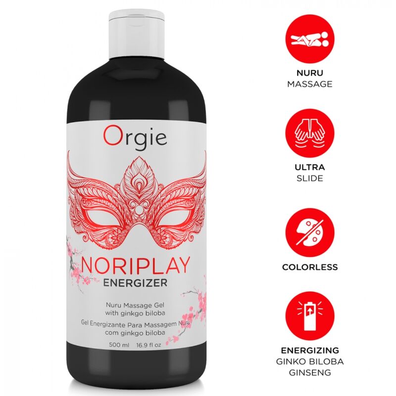 ORGIE - NORIPLAY ENERGIZER GEL DE MASSAGEM NURU CORPO A CORPO 500 ML