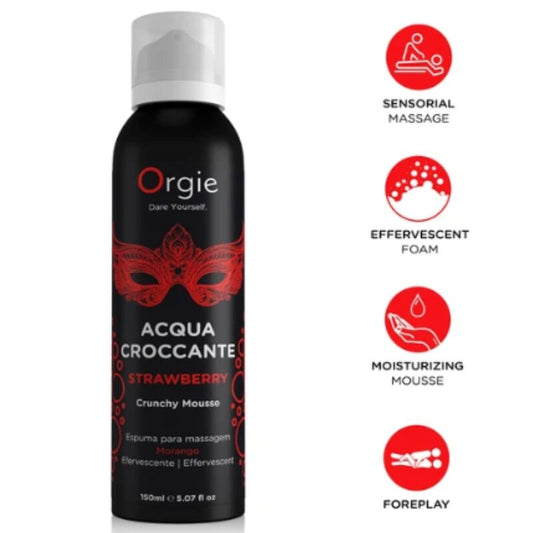ORGIE - ACQUA CROCCANTE MOUSSE DE MASSAGEM CROCANTE DE MORANGO 150 ML