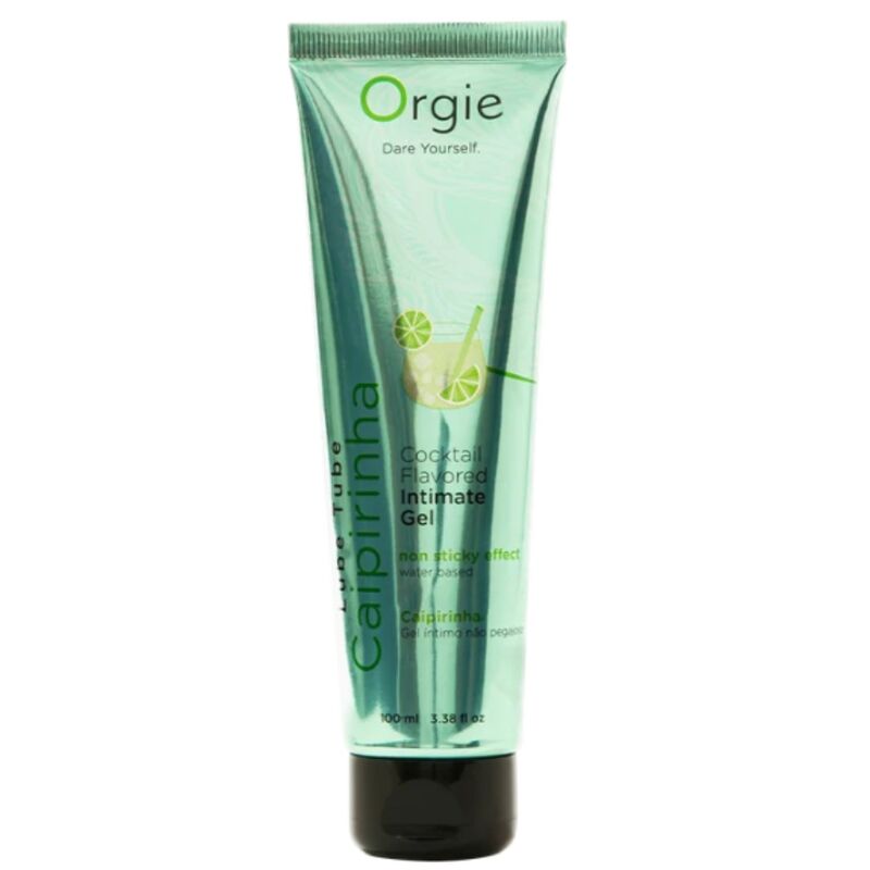 ORGIE - LUBRIFICANTE EM TUBO COQUETEL CAIPIRINHA GEL ÍNTIMO À BASE DE ÁGUA BEIJÁVEL 100 ML