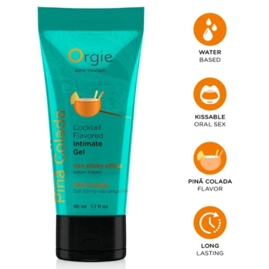ORGIE - LUBRIFICANTE EM TUBO COQUETEL PIÑA COLADA BEIJÁVEL GEL ÍNTIMO À BASE DE ÁGUA 50 ML