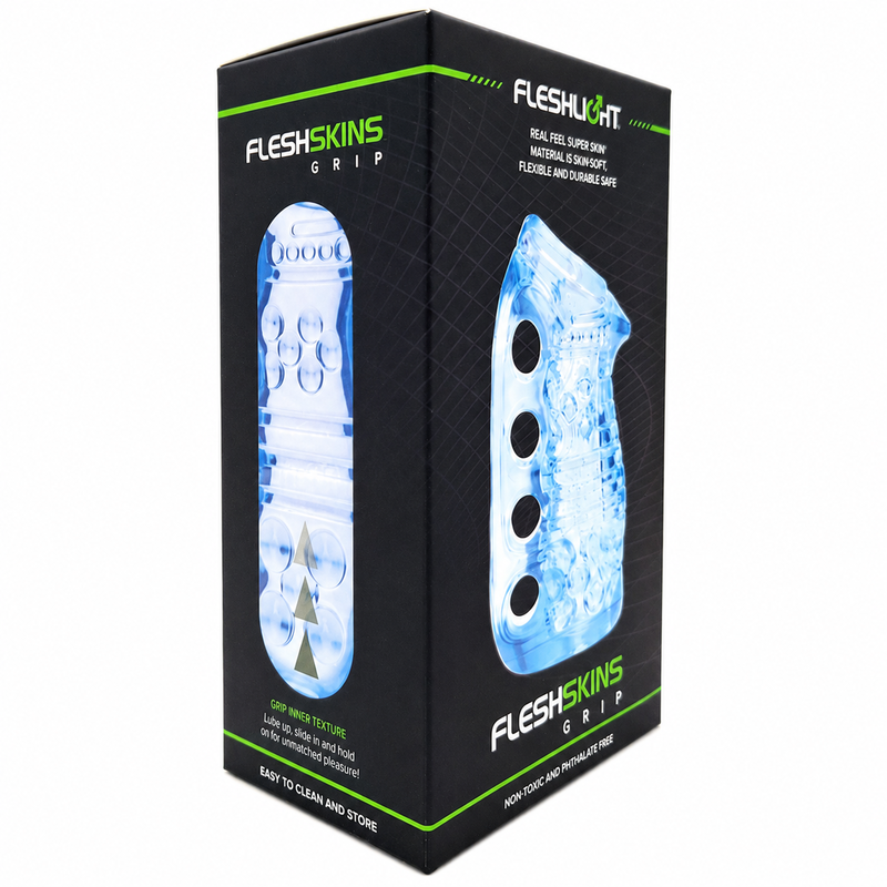 FLESHLIGHT – FLESHSKINS GRIP BLUE ICE MASTURBADOR MANUAL MASCULINO AZUL