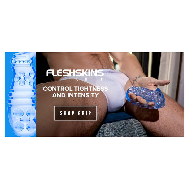FLESHLIGHT – FLESHSKINS GRIP BLUE ICE MASTURBADOR MANUAL MASCULINO AZUL