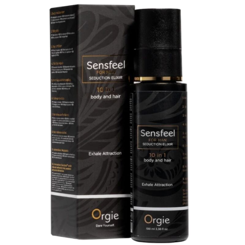 ORGIE - SENSFEEL PARA HOMENS ELIXIR DE SEDUÇÃO 10 EM 1 PARA CORPO E CABELO 100 ML