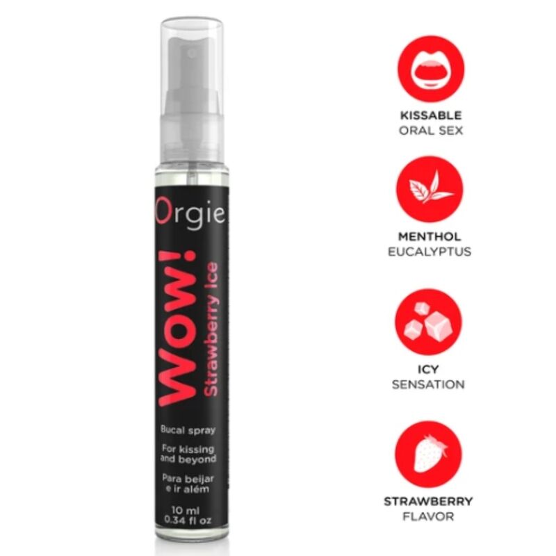 ORGIE - UAU! SPRAY BUCAL DE MORANGO GELADO 10 ML
