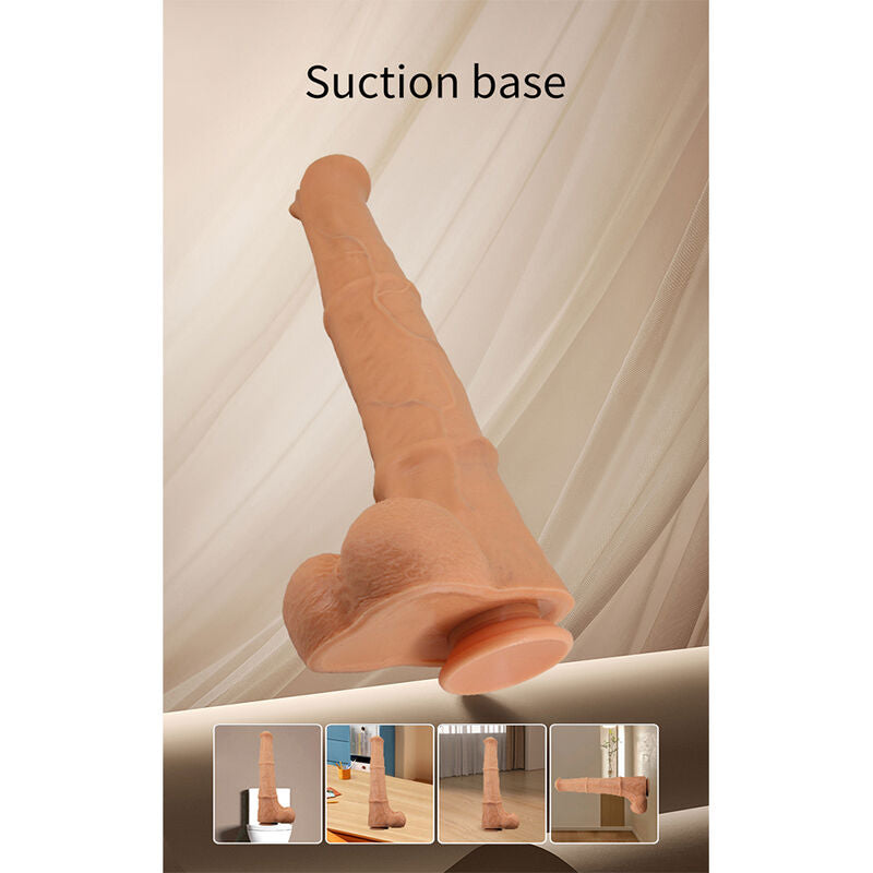 PRETTY LOVE - BENOIT DILDO REALISTA COM TOQUE SUAVE E PELE DESLIZANTE  38,5 CM NATURAL
