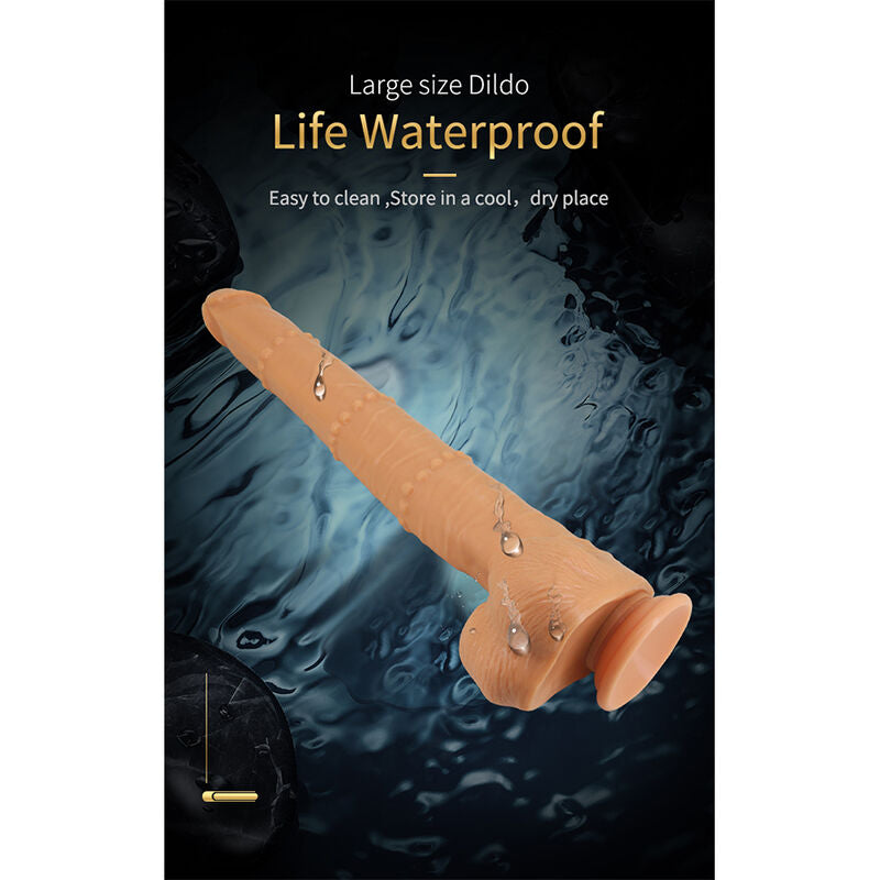 PRETTY LOVE - BRAM DILDO REALISTA DE TOQUE SUAVE COM PELE DESLIZANTE 40 CM NATURAL