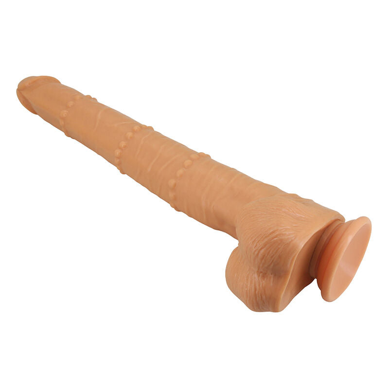 PRETTY LOVE - BRAM DILDO REALISTA DE TOQUE SUAVE COM PELE DESLIZANTE 40 CM NATURAL
